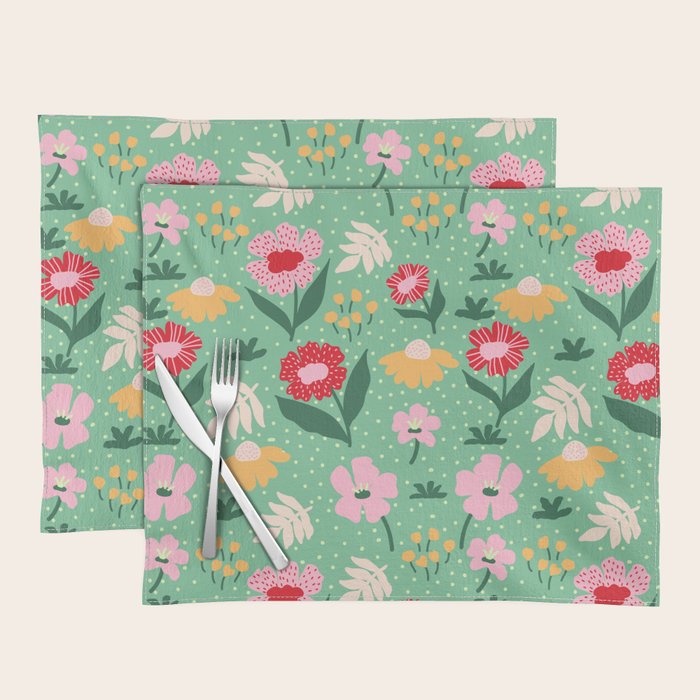 Summer Bloom - Flower e Leaves Placemat Gallery Image 1