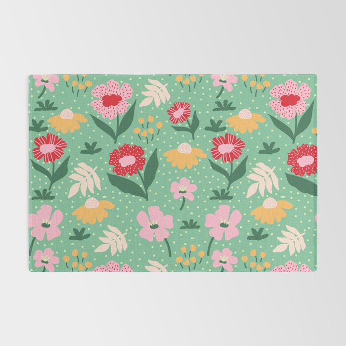 Summer Bloom - Flower e Leaves Rug Gallery Image 2