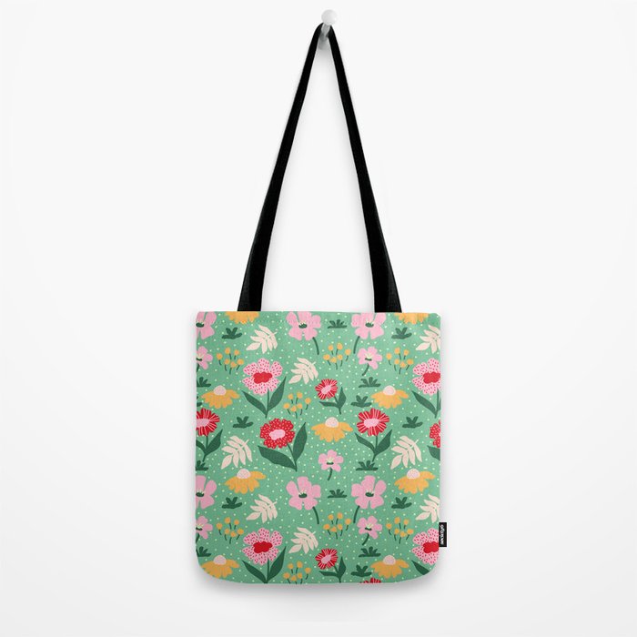 Summer Bloom - Flower e Leaves Tote Bag Gallery Image 2