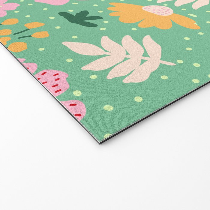 Summer Bloom - Flower e Leaves Welcome Mat Gallery Image 2
