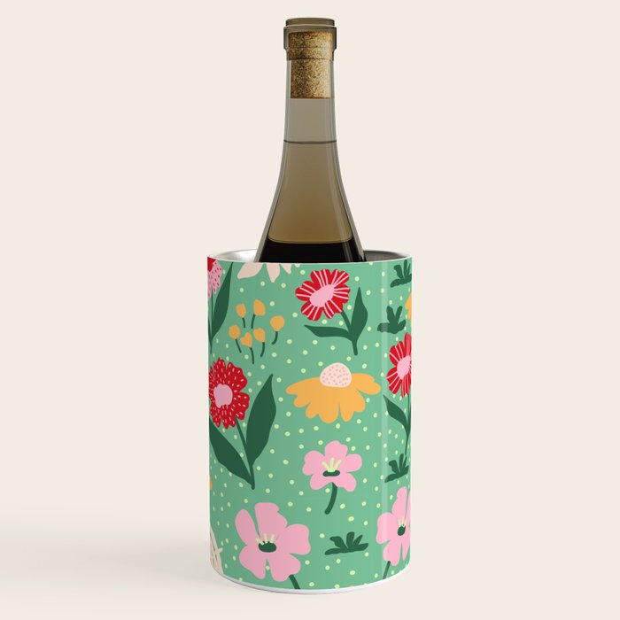 Summer Bloom - Flower e Leaves Wine Chiller Gallery Image 1