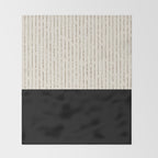 Cream Black Throw Blanket Gallery Image 2