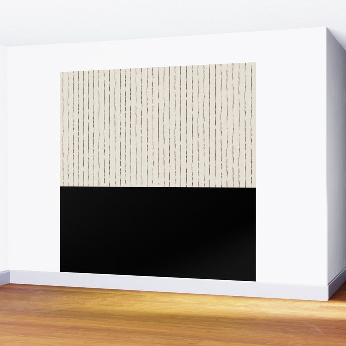Cream Black Wall Mural Gallery Image 2