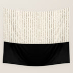 Cream Black Wall Tapestry Gallery Image 4