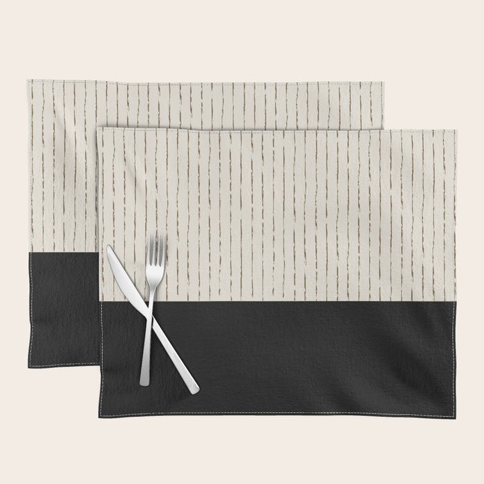 Cream Black Placemat Gallery Image 1