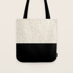 Cream Black Tote Bag Gallery Image 1