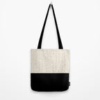 Cream Black Tote Bag Gallery Image 2