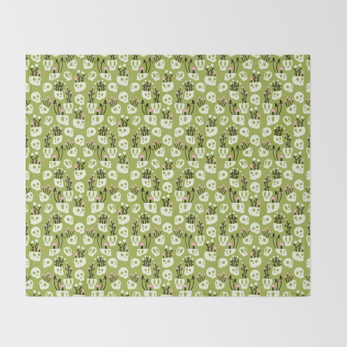 Botanical Heads Will Roll Throw Blanket Gallery Image 2