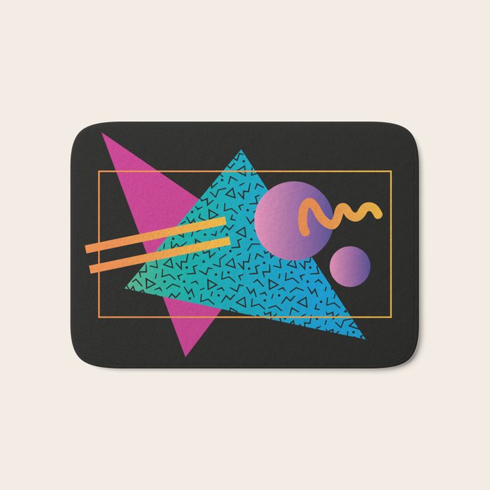 Memphis Pattern 24 - 80s / 90s Retro Bath Mat Gallery Image 1