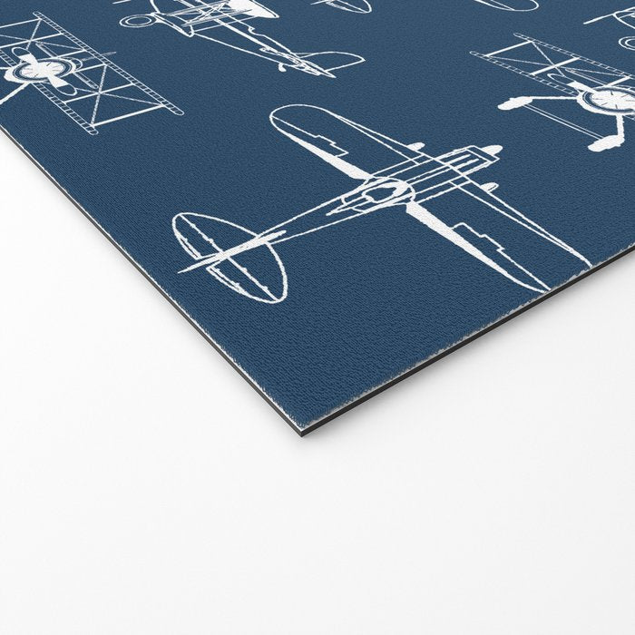 Biplanes // Navy Welcome Mat Gallery Image 2