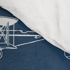Biplanes // Navy Comforter Gallery Image 4
