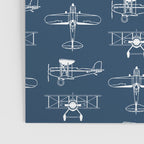 Biplanes // Navy Poster Gallery Image 3