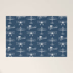 Biplanes // Navy Welcome Mat Gallery Image 1
