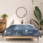 Biplanes // Navy Comforter Gallery Image 3