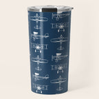Biplanes // Navy Travel Mug Gallery Image 1