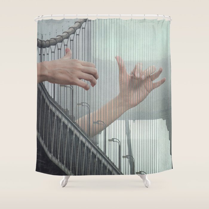 Melodic Bridge - Harp Shower Curtain Gallery Image 1