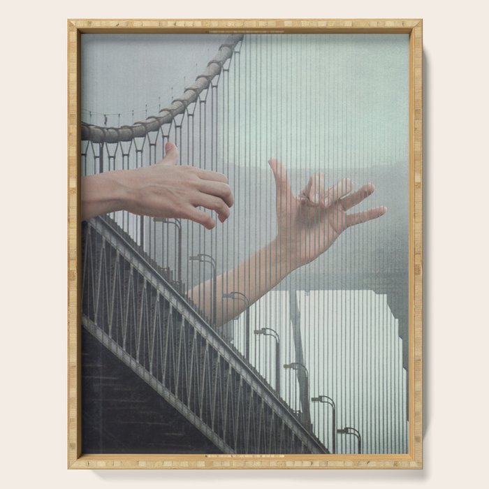 Melodic Bridge - Harp Serving Tray Gallery Image 1