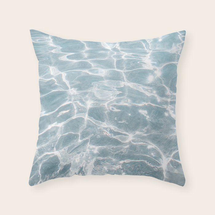Crystal Clear Blue Water Photo Art Print | Crete Island Summer Holiday | Greece Travel Photography Throw Pillow Gallery Image 1