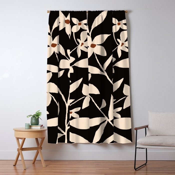 Abstract Minimal Flowers 29 Window Curtain Gallery Image 5