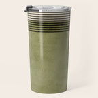Olive Green Brown Gray Black Bold Lines Artwork Travel Mug Gallery Image 3