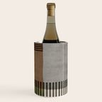 Olive Green Brown Gray Black Bold Lines Artwork Wine Chiller Gallery Image 3