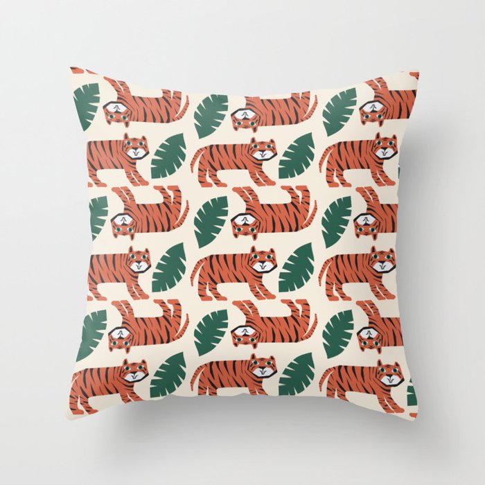 Jungle Ferocity  Throw Pillow Gallery Image 1
