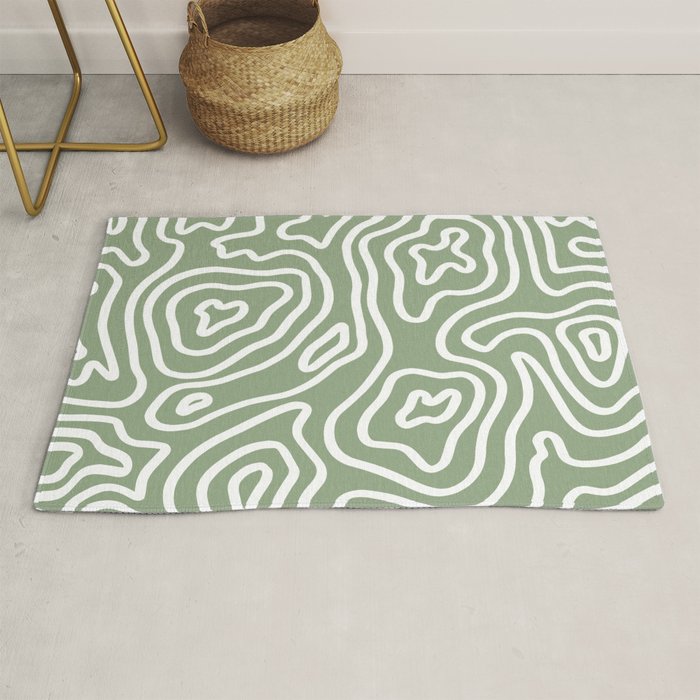 Topographic Abstract | Sage Rug Gallery Image 1