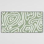 Topographic Abstract | Sage Desk Mat Gallery Image 3