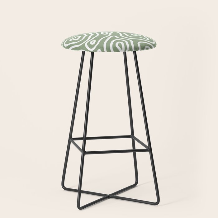 Topographic Abstract | Sage Stool Gallery Image 1