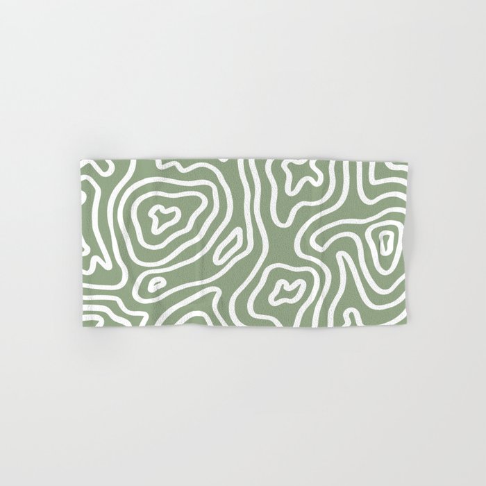 Topographic Abstract | Sage Bath Towel Gallery Image 1