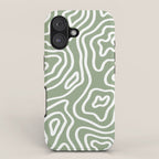Topographic Abstract | Sage iPhone Case Gallery Image 1