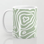 Topographic Abstract | Sage Coffee Mug Gallery Image 3