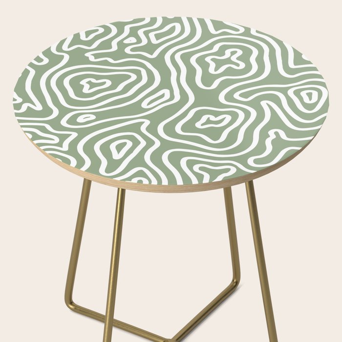 Topographic Abstract | Sage Side Table Gallery Image 2