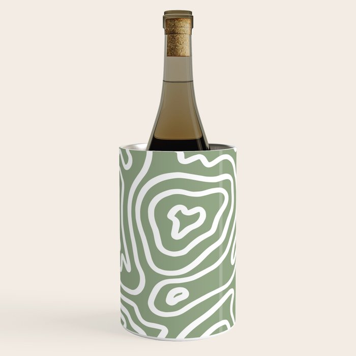 Topographic Abstract | Sage Wine Chiller Gallery Image 2
