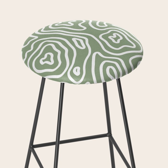 Topographic Abstract | Sage Stool Gallery Image 2