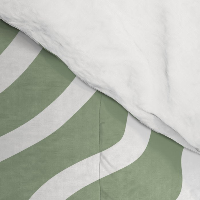 Topographic Abstract | Sage Comforter Gallery Image 4