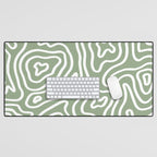 Topographic Abstract | Sage Desk Mat Gallery Image 1