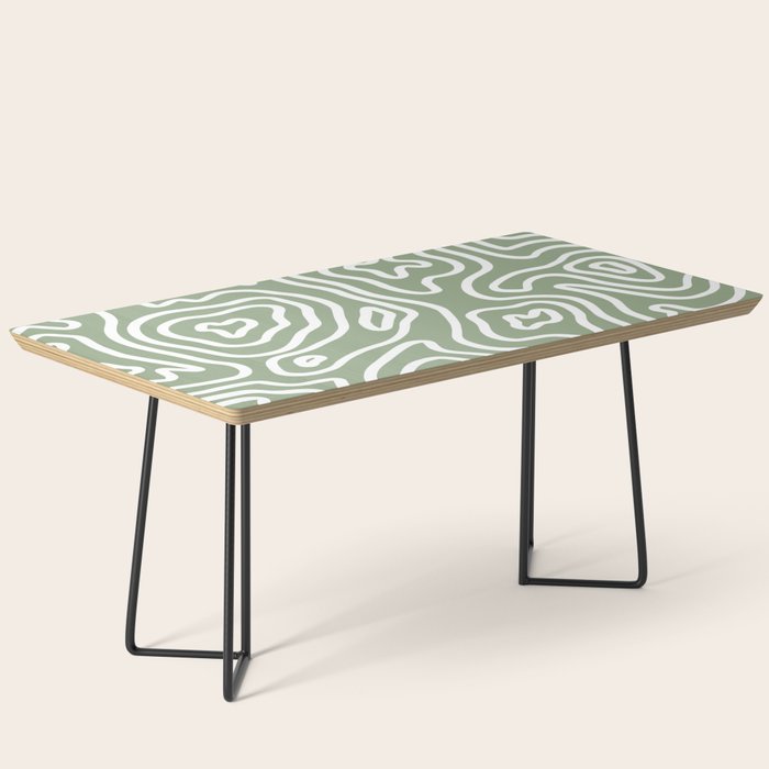 Topographic Abstract | Sage Coffee Table Gallery Image 1