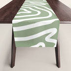 Topographic Abstract | Sage Table Runner Gallery Image 1