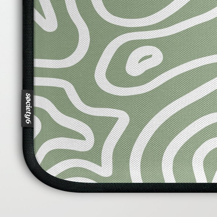 Topographic Abstract | Sage Laptop Sleeve Gallery Image 3