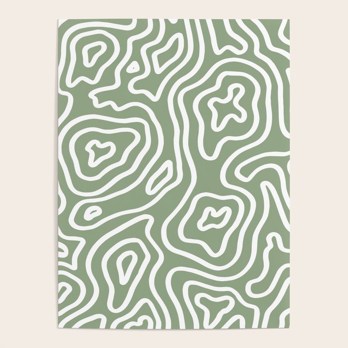 Topographic Abstract | Sage Poster Gallery Image 1
