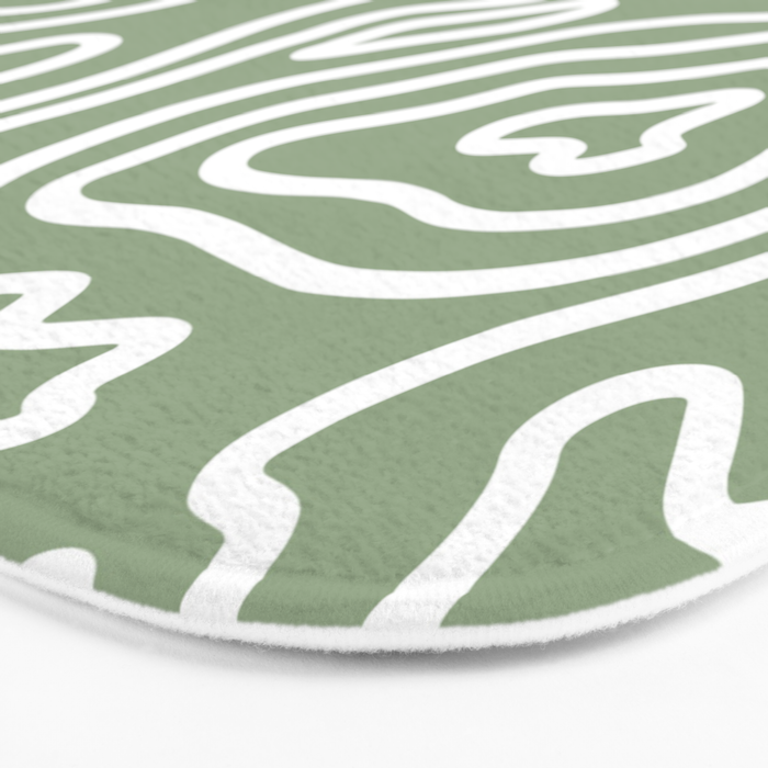 Topographic Abstract | Sage Bath Mat Gallery Image 3