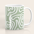 Topographic Abstract | Sage Coffee Mug Gallery Image 1