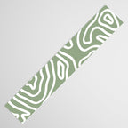 Topographic Abstract | Sage Table Runner Gallery Image 3