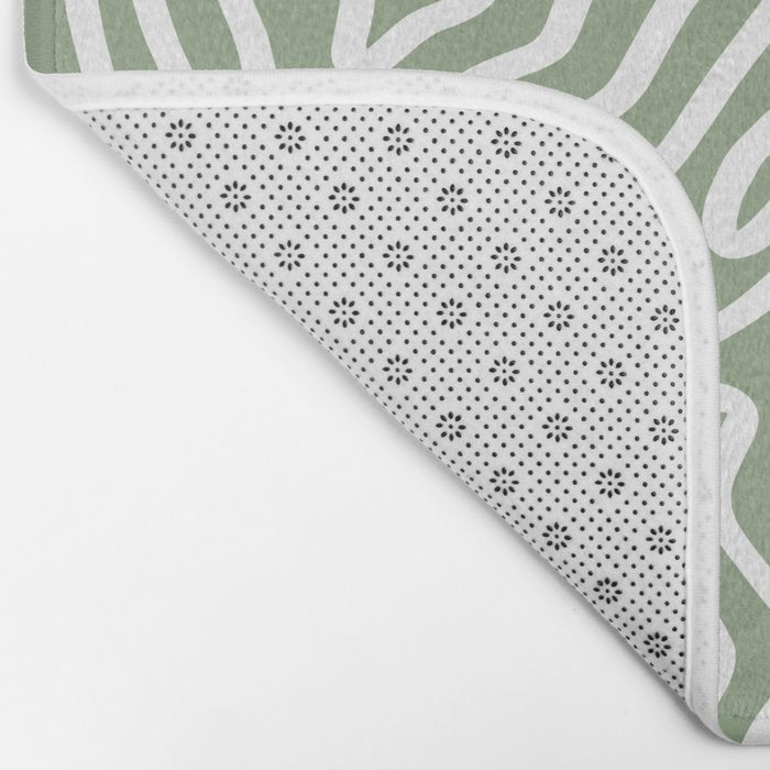 Topographic Abstract | Sage Bath Mat Gallery Image 2
