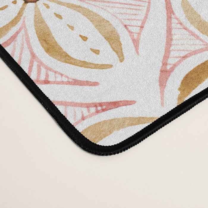 Rose Gold Watercolor Tile Desk Mat Gallery Image 4