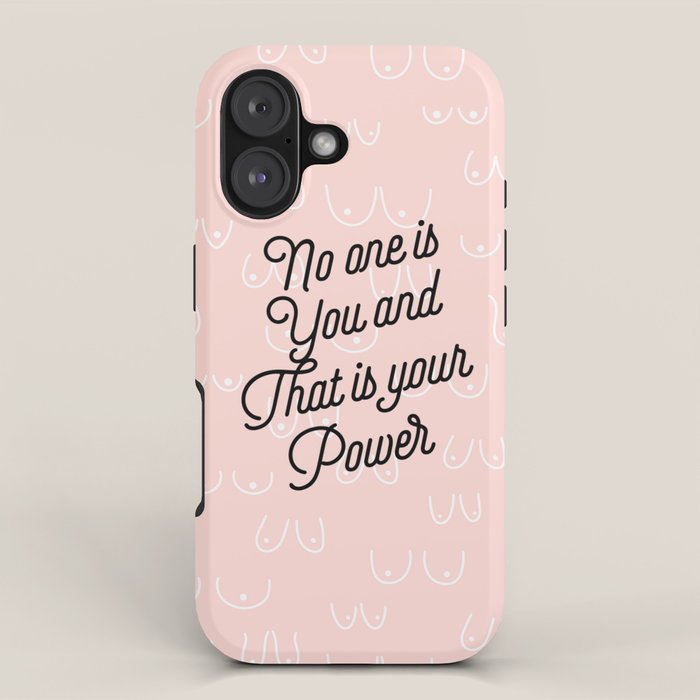 Self Love Boobs Pattern on peach iPhone Case Gallery Image 1