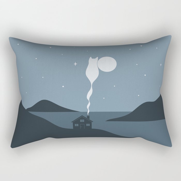 Cat Landscape 45 Rectangular Pillow Gallery Image 2