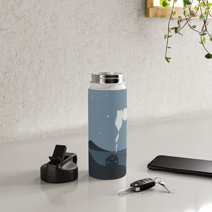 Cat Landscape 45 Water Bottle Gallery Image 4
