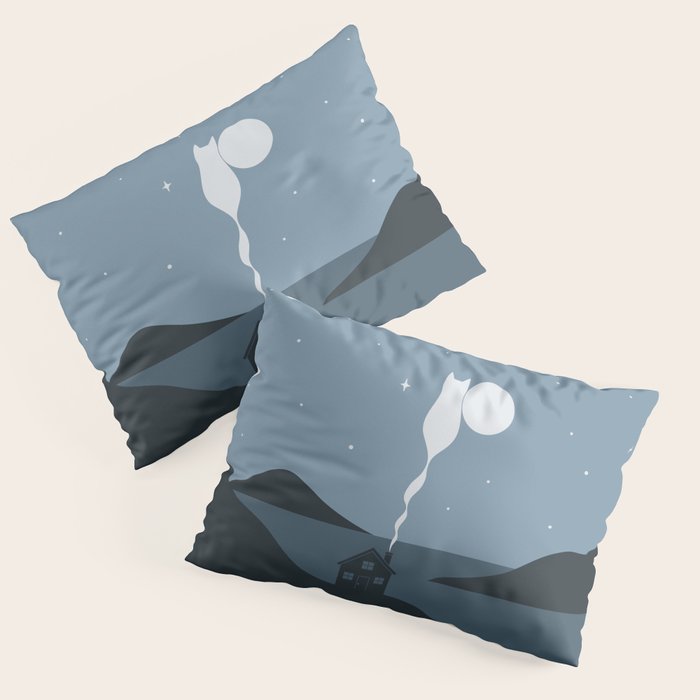 Cat Landscape 45 Pillow Sham Gallery Image 3
